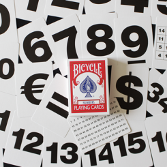 Jeu de cartes Special Numbers (rouge)