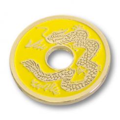 Pi&egrave;ce chinoise Dragon jaune $1/2